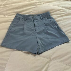 Commense baby blue high waisted trouser short with pockets size small